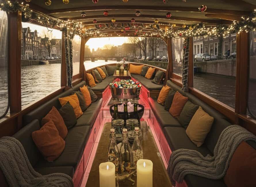 Amsterdam: 90 min Cruise with Local Guide & Unlimited Drinks - The Canal Route in Real Order: From Monuments to Old Churches