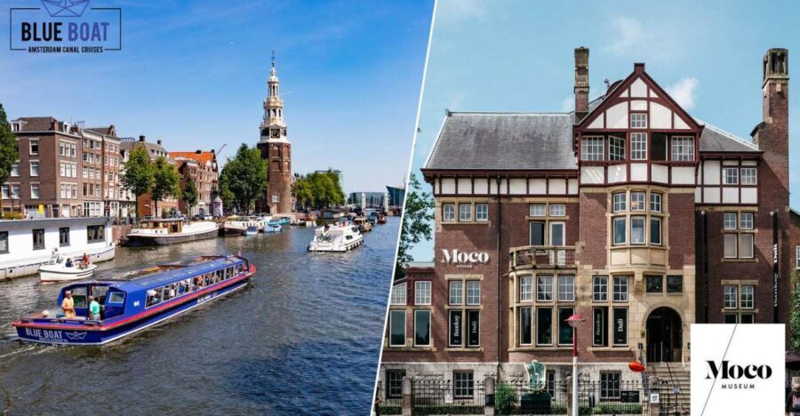 Amsterdam: Canal Cruise and Moco Museum Combined Ticket - Onboard audio in 19 languages: useful, not just background noise