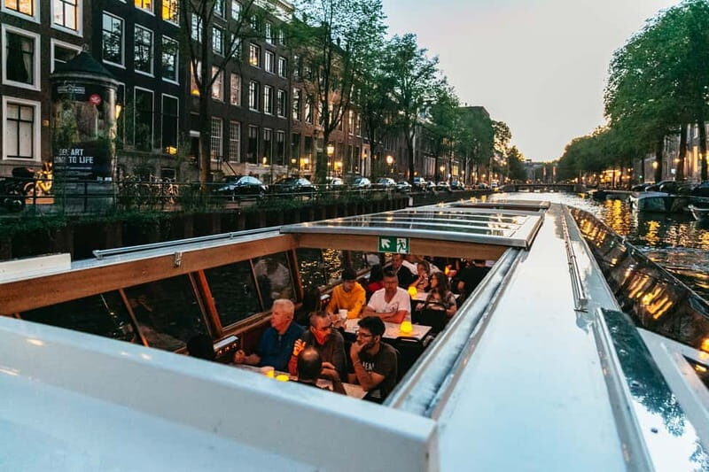 Amsterdam: Evening Cruise with Optional Wine and Snacks - A’DAM Tower and Scheepvaartmuseum: where the skyline starts talking