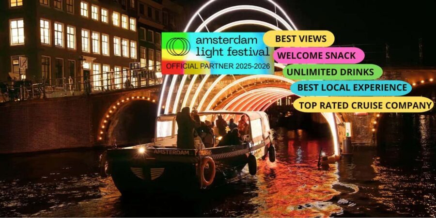 Amsterdam: Light Festival Boat+Unlimit.Drinks & Snack Option - Unlimited drinks and snacks: value for a cold, dark canal night