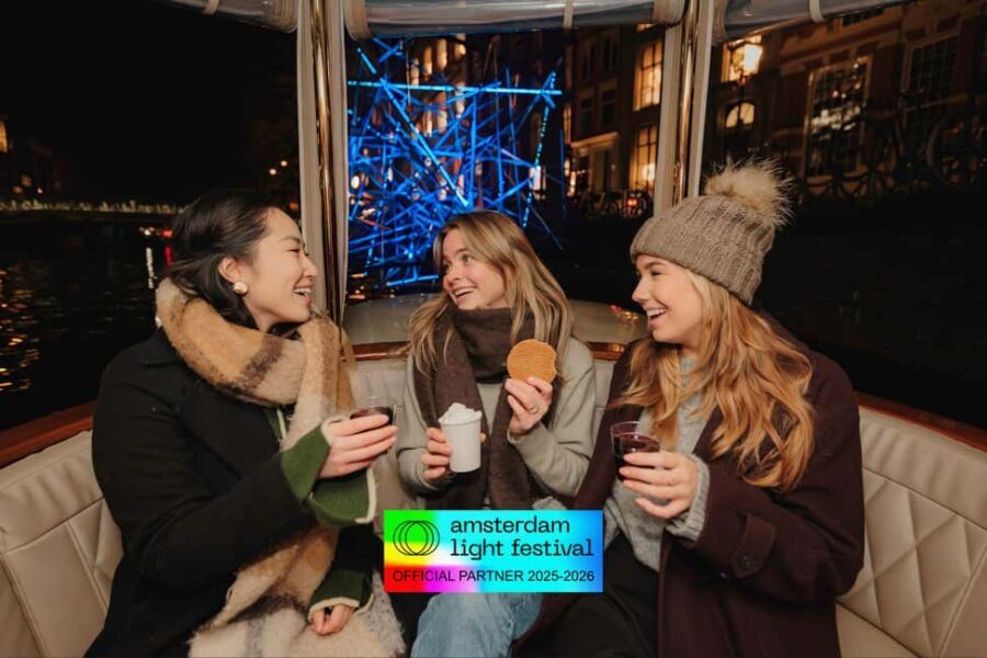 Amsterdam: Light Festival Heated Cruise + Unl Drinks & Snack - Key things to know before you go