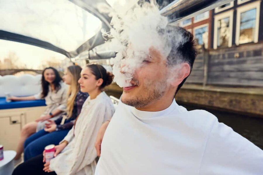 Amsterdam: Smoke & Cruise on covered Cannabis Boat With Bar - Why this Amsterdam smoke boat feels different