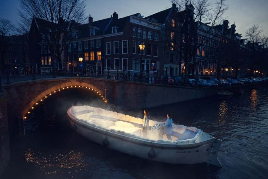 Amsterdam: Smoke & Cruise on covered Cannabis Boat With Bar - Practical tips so you enjoy the full hour