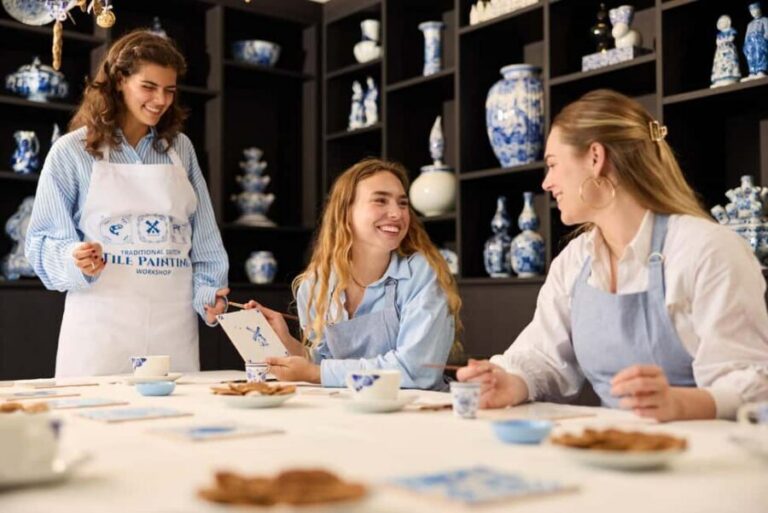 Amsterdam: Traditional Dutch Blue Tile Painting Workshop - The 75-minute flow: from the front door to a finished tile