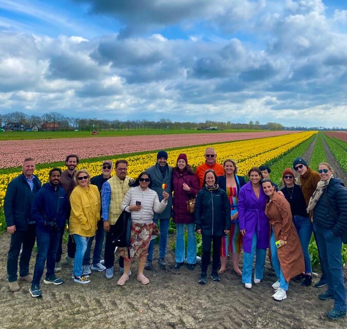 Amsterdam: Tulip Fields Day Tour with Lunch & Windmill - Middenbeemster stops and tulip photo viewpoints that actually give you time