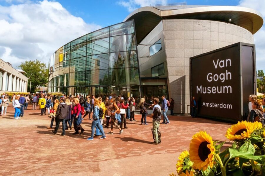Amsterdam Van Gogh Museum Guided Tour with Tickets Included - Meeting at the Museumshop entrance with the white umbrella