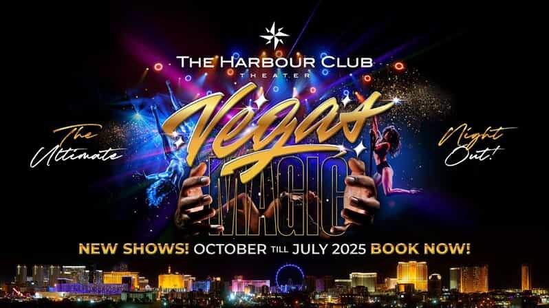 Amsterdam: VEGAS Dinner Show with 3-Course Sharing Menu - Timing: Doors at 6:30, Show at 7:15, Out Around 12:30