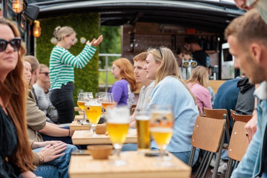 Groningen: Terrace Boat Experience with a Cozy Bar - The Bar, the Snacks, and the Cozy Seating Style