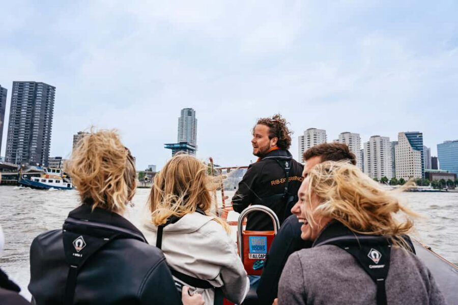 RIB Speedboat Sightseeing Cruise - Landmark Spotting at Speed: Euromast, Hotel New York, SS Rotterdam