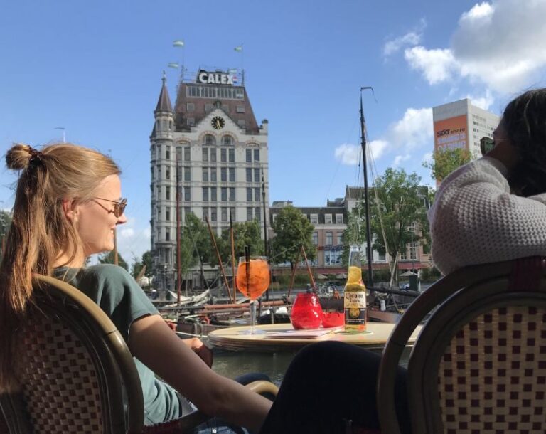 Rotterdam: De Rotterdam, Cube Houses, Watertaxi and Markthal - The Erasmus Bridge water taxi: your quickest photo upgrade